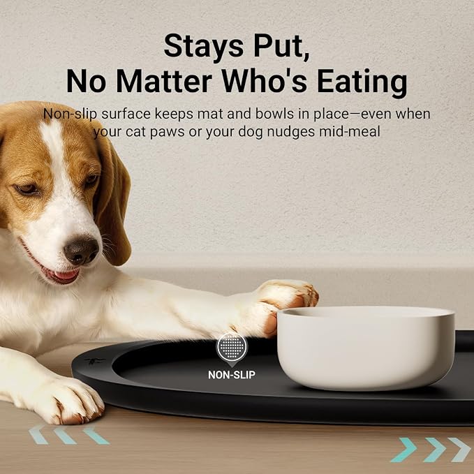 DownyPaws Dog Food Mats for Floors Waterproof, BPA Free Silicone Dog Bowl Mat - Image 7