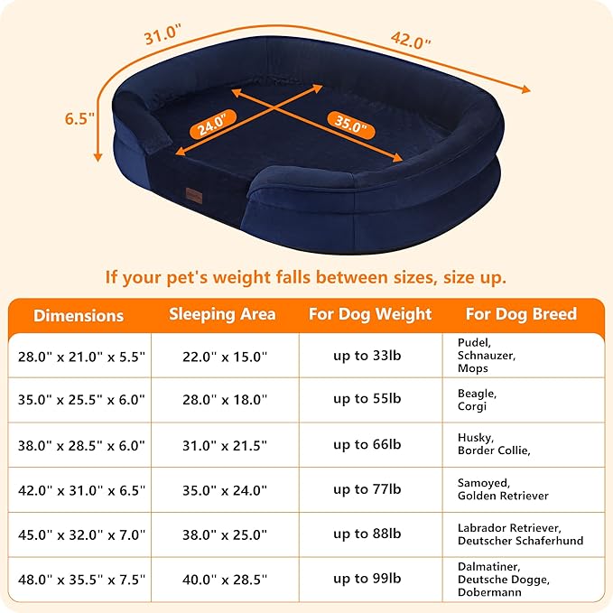 Dwanton Orthopedic Dog Bed for Large Dogs - Image 4