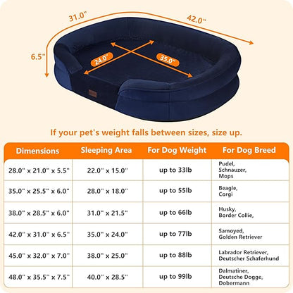 Dwanton Orthopedic Dog Bed for Large Dogs - Image 4