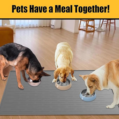 51.2"x25.6" Largest Dog Food Mat, XXXXL Silicone Dog and Cat Mat - Image 7