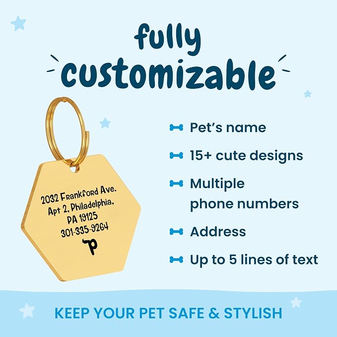 PawFurEver Custom Engraved Pet ID Tag – Personalized Dog Name Tag - Image 3