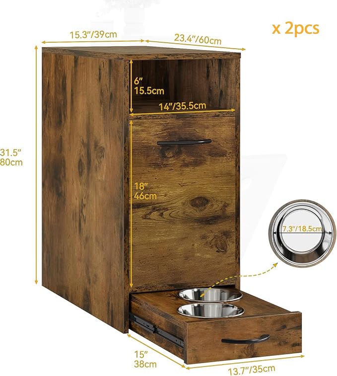 DWVO 30.6" Dog Feeding Station - Image 3