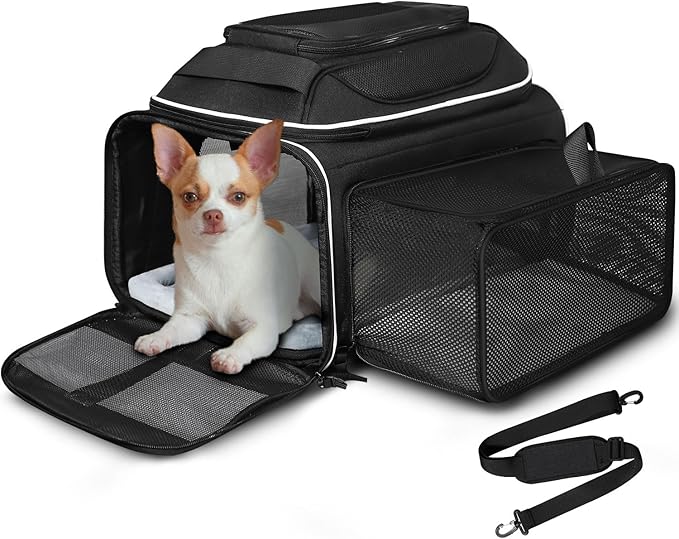 Petskd Top and Side Expandable Pet Carrier 18x13x9.5 Inches Southwest Airline by Petskd