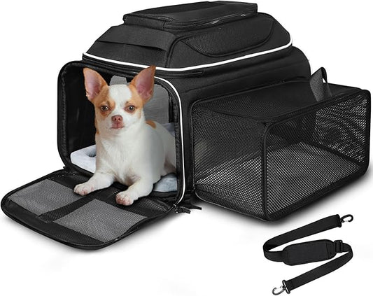 Petskd Top and Side Expandable Pet Carrier 18x13x9.5 Inches Southwest Airline by Petskd