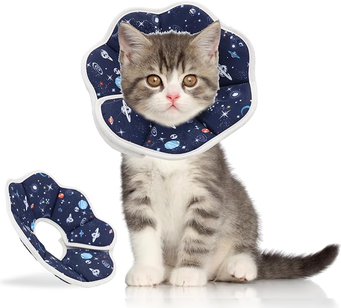 Soft Cat Cone, Adjustable Recovery Collar After Surgery to Prevent Licking Wound by QIYADIN