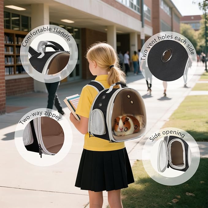 Back Expandable Backpack for Small Animals, Portable Travel Bag Breathable Pet - Image 6