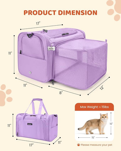 MIDOG Cat Carrier Soft for Small to Medium-Sized Cats, TSA Airline Approved - Image 8