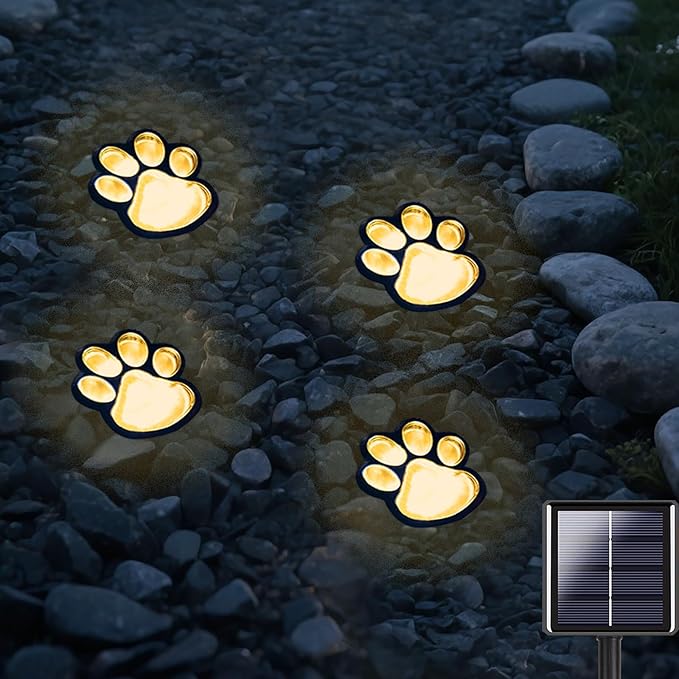 Paw Print Solar Lights by Unknown