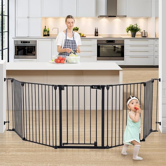 COMOMY 127.8" Extra Wide Baby Gate, Dog Gate by COMOMY
