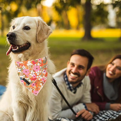 ARING PET Floral Dog Bandanas, Flower Leaf Triangle Scarf - Image 5