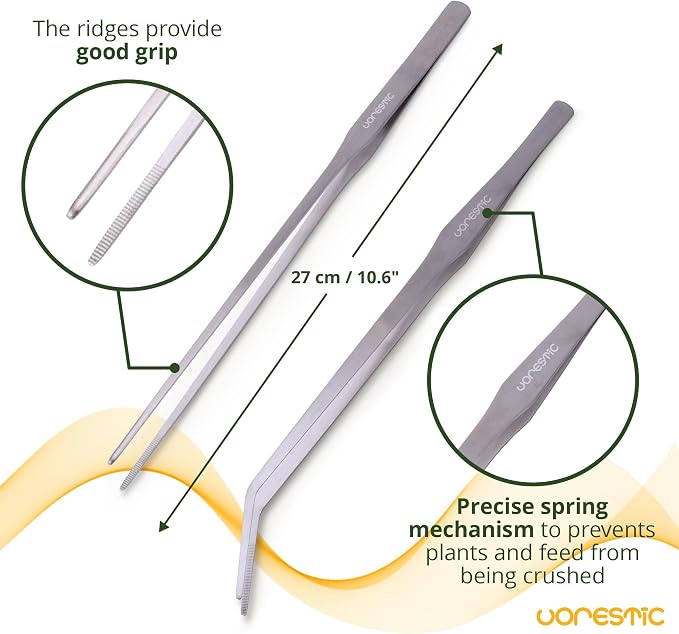 VORESTIC 4Pcs Aquascaping Tools, Stainless Steel Aquarium Tweezers, Scissors - Image 4