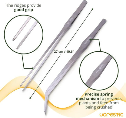 VORESTIC 4Pcs Aquascaping Tools, Stainless Steel Aquarium Tweezers, Scissors - Image 4