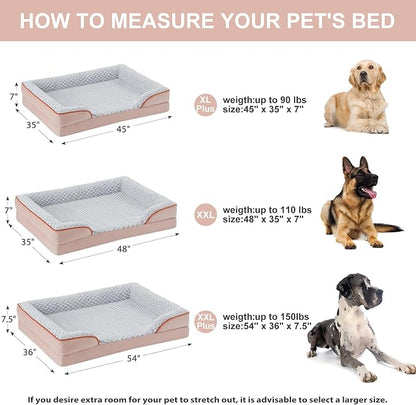 Orthopedic Dog Bed for Extra Large Dogs, Egg Crate Foam Bed for Extra Large Dogs - Image 4