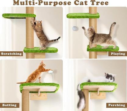 Floor to Ceiling Cat Tree for Kittens, Wall Mounted Cat Wall Furniture - Image 8