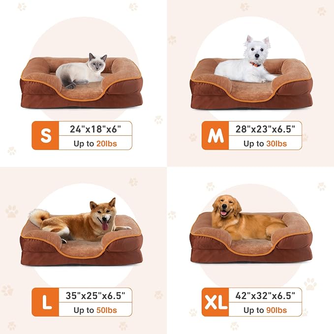 Sweetcrispy Orthopedic Dog Bed, Large Memory Foam Puppy Cat Bed - Image 6