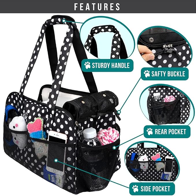 PetAmi Small Dog Purse Carrier, Soft-Sided Pet Carrier Bag - Image 4