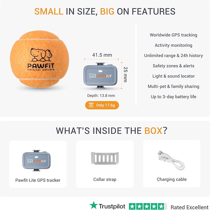 Pawfit Lite for Small Dogs 4g GPS Tracker | Real Time Tracking | Activity - Image 5