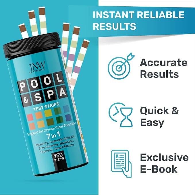 JNW 7-in-1 Pool Test Strips, 150 Quick & Accurate Test Strips - Image 6