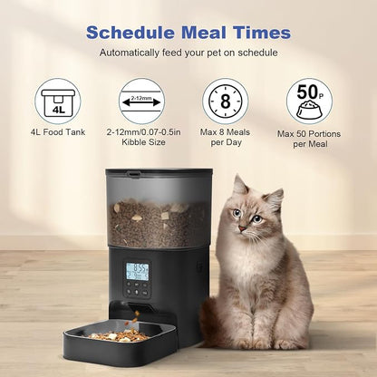 Automatic Cat Feeder, Cat Food Dispenser - Image 2
