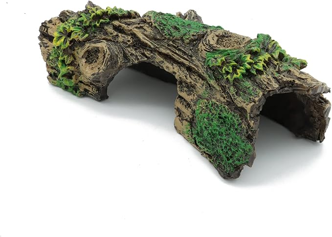 JIH Aquarium Decorations Resin Hollow Tree Trunk Ornament, Bettas House Cave by JIH