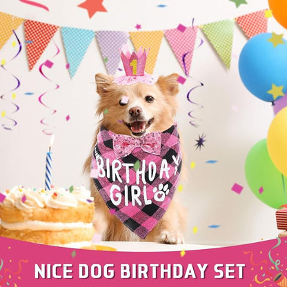 Weewooday Dog Birthday Party Supplies Birthday Boy Girl Cake Bandana Triangle - Image 5
