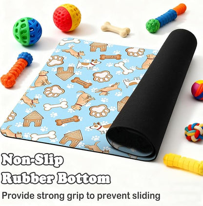 Dog Food Mat for Pet Cat Food Mat, Non-Slip Cat Pet Feeding Mats for Floor - Image 5