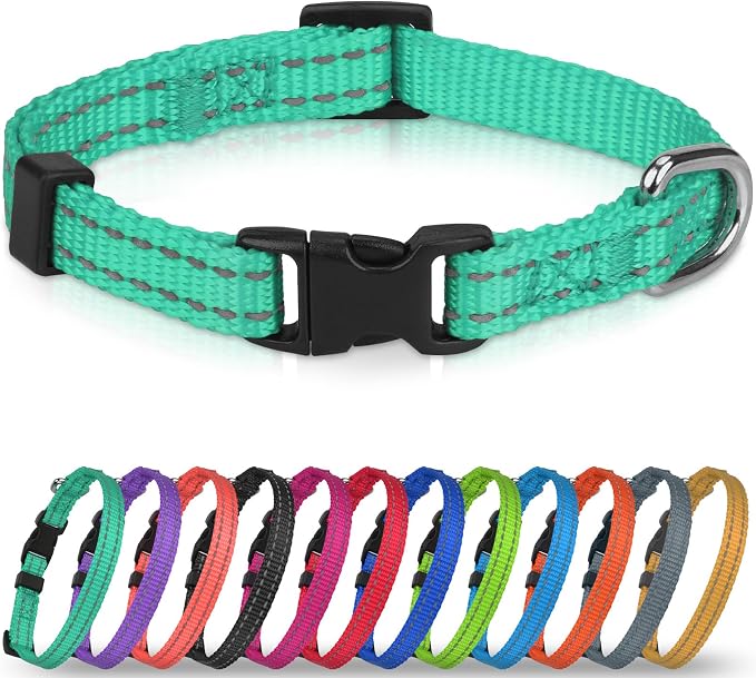 Joytale Small Dog Collar, Reflective and Adjustable Nylon Collar by Joytale