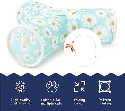 Tempcore Pet Cat Tunnel Tube Cat Toys 3 Way Collapsible, Cat Tunnels - Image 7