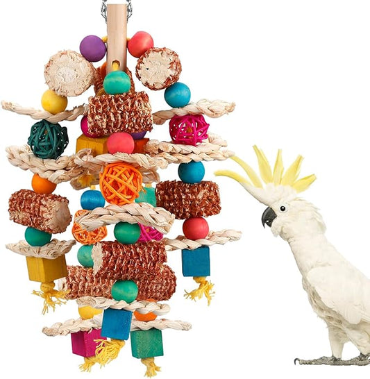 lovyoCoCo Parrot Toys Bird Toys Natural Corn Cob Bird chew Toys by lovyoCoCo