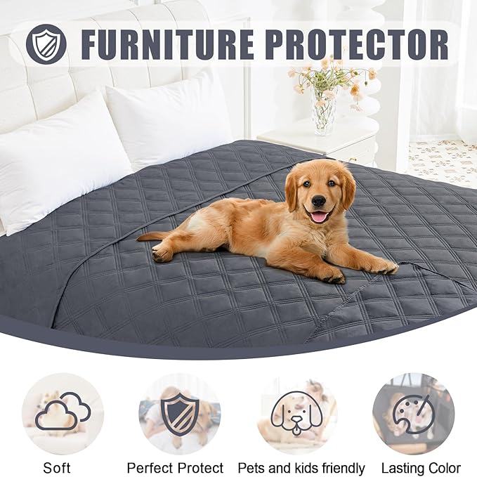 Smiry Waterproof Dog Bed Cover Blanket 68x82, Soft Reversible Pet Blanket - Image 8