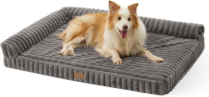 Cute Dog Bed, Faux Rabbit Fur Orthopedic Foam Dog Bed by COZYKISS