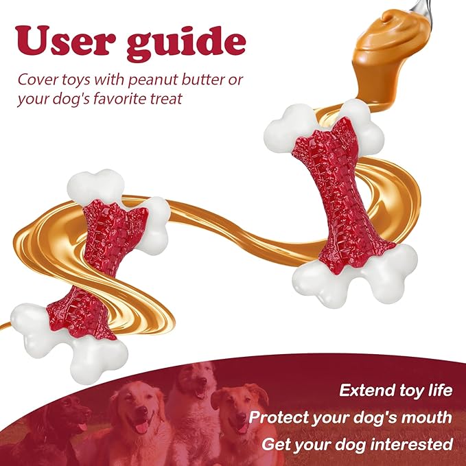 6-Pack Tough Dog Toys, Toys for Aggressive Chewers Large Breed, Chew Dogs - Image 2