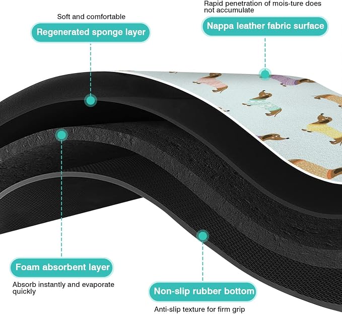 Dachshund Dog Food & Water Mat, Pet Feeding Mat - Image 6