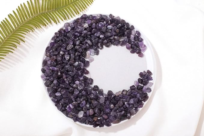 1lb Amethyst Aquarium Gravel Rocks Natural Tumbled Healing Crystal Chips Bulk - Image 7