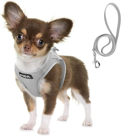 Fida Comfy Dog Harness with Leash, Soft Puppy Vest Escape Proof, Breathable by Fida