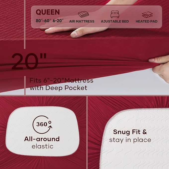 OhGeni 100% Waterproof Mattress Protector, Queen Size Mattress Soft Pad - Image 7