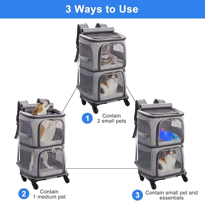 Double Pet Carrier Backpack - Image 2
