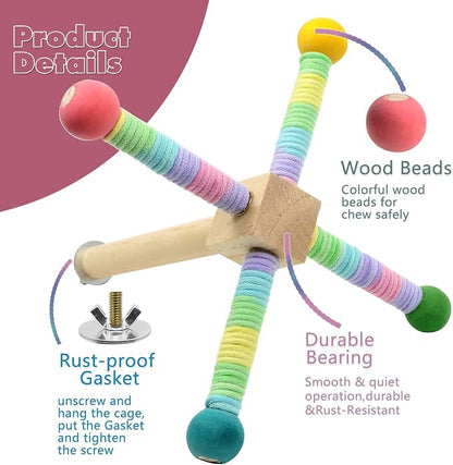 Upgraded Parrot Perch Toy, Rotating Bird Perch Stand - Image 5