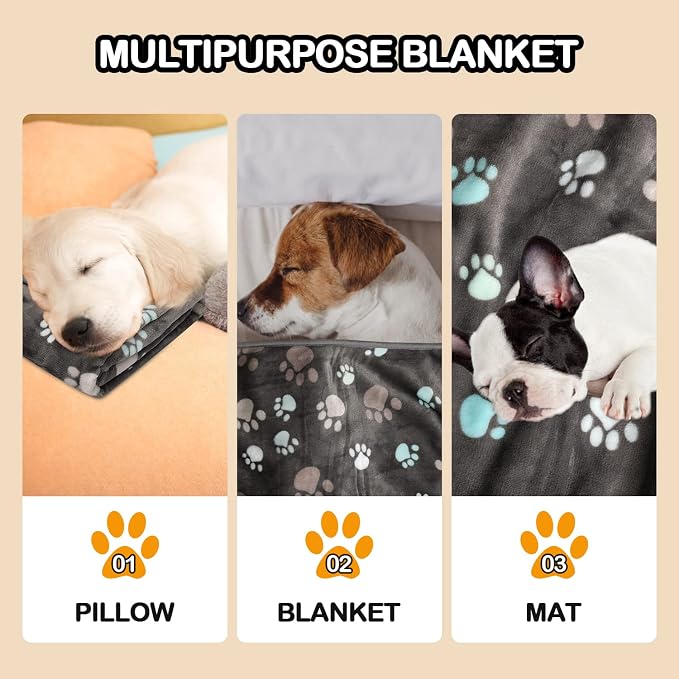 Rezutan Dog Blankets for Medium Dogs, Upgraded 3 Pack Dog Cat Blanket Washable - Image 7