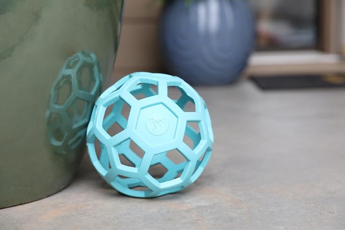 JW Pet HOL-ee Roller™, Dog Toy Puzzle Ball, Natural Rubber - Image 4