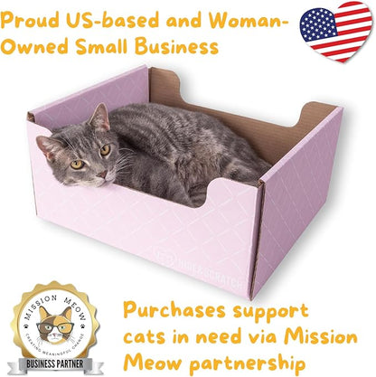 Hide & Scratch Cardboard Cat Scratcher Box & Bed - Image 4
