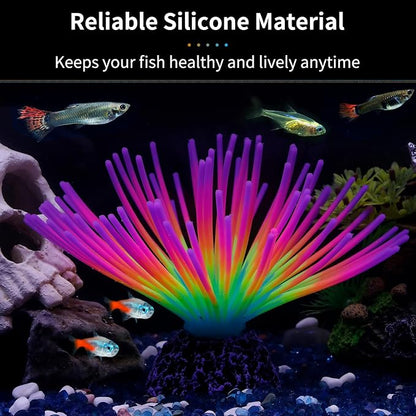 Uniclife Aquarium Imitative Rainbow Sea Urchin Ball Artificial Silicone Ornament - Image 5
