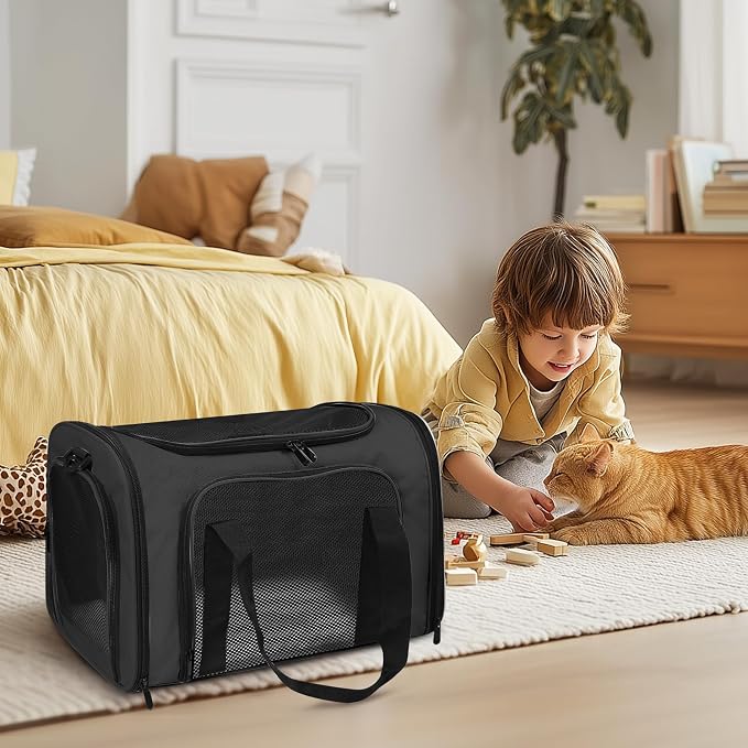 Cat Carrier Soft for Pets Up to 25 Lbs, Cat Travel Bag Soft-Sided - Image 7