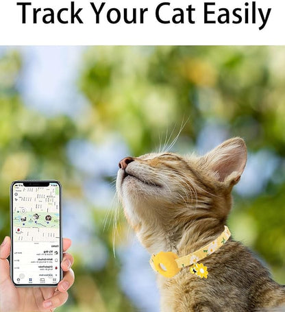 Breakaway Cat Collar with Airtag Holder, Kitten Collar with Apple Air Tag - Image 4