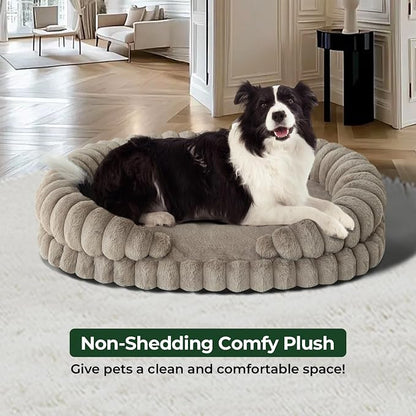 BALANCE Calming Dog Bed for Large Sized Dogs, 36 Inches Oval Washable Pet Bed - Image 3
