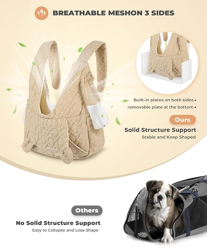 Pet Carrier Backpack, Adjustable Pet Front Cat Dog Carrier Backpack Travel Bag - Image 4