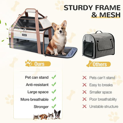 Lekereise Top-Expandable Pet Carrier 17x11x9.5 Inch Alaska Hawaiian Airline - Image 8