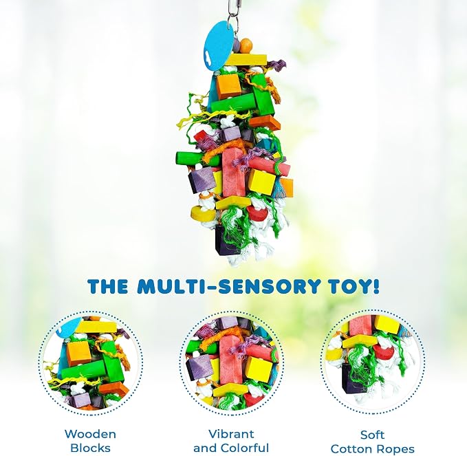 SunGrow Parrot Toy – Bird Foraging & Chew Toy - Image 3