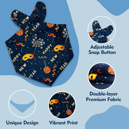 Happy New Year Dog Bandanas - Image 3