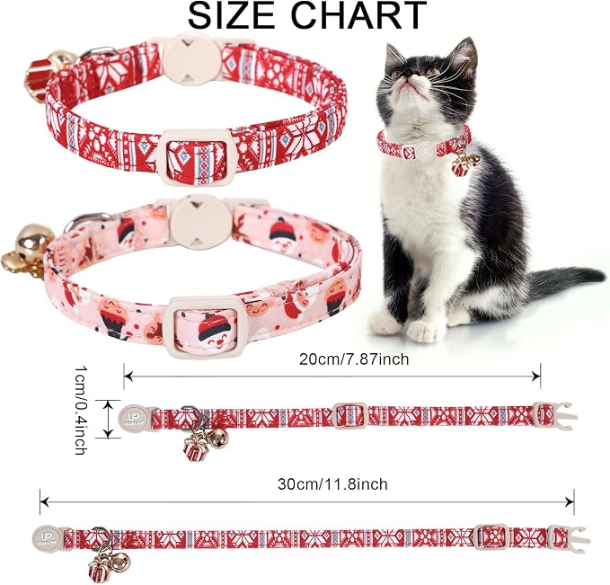 Halloween Cat Collar-2Pack Autumn Pumpkin Kitten Collars-Funny Halloween Ghost - Image 6